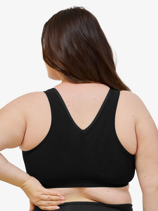 5972 Harper Wireless Front Close T-shirt Bra - Black