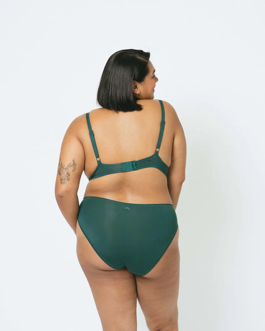 High Rise Bikini Panty - Green