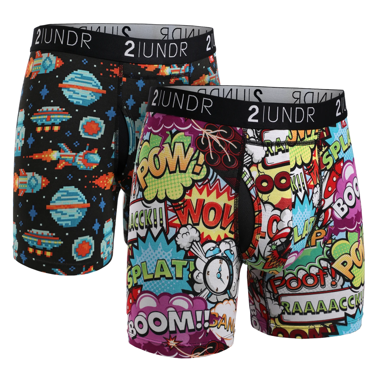 2UNDR 2PACK 6 Swing Shift Boxer Brief - Mobsters/Vegas