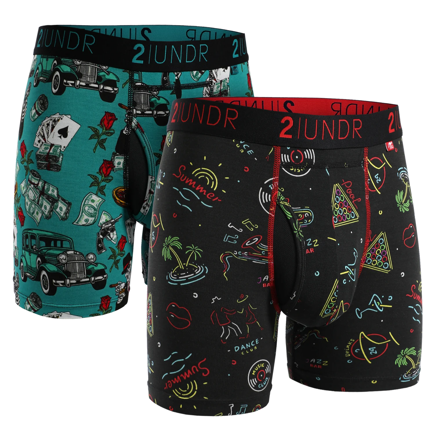 2UNDR 2PACK 6" Swing Shift Boxer Brief - Mobsters/Vegas