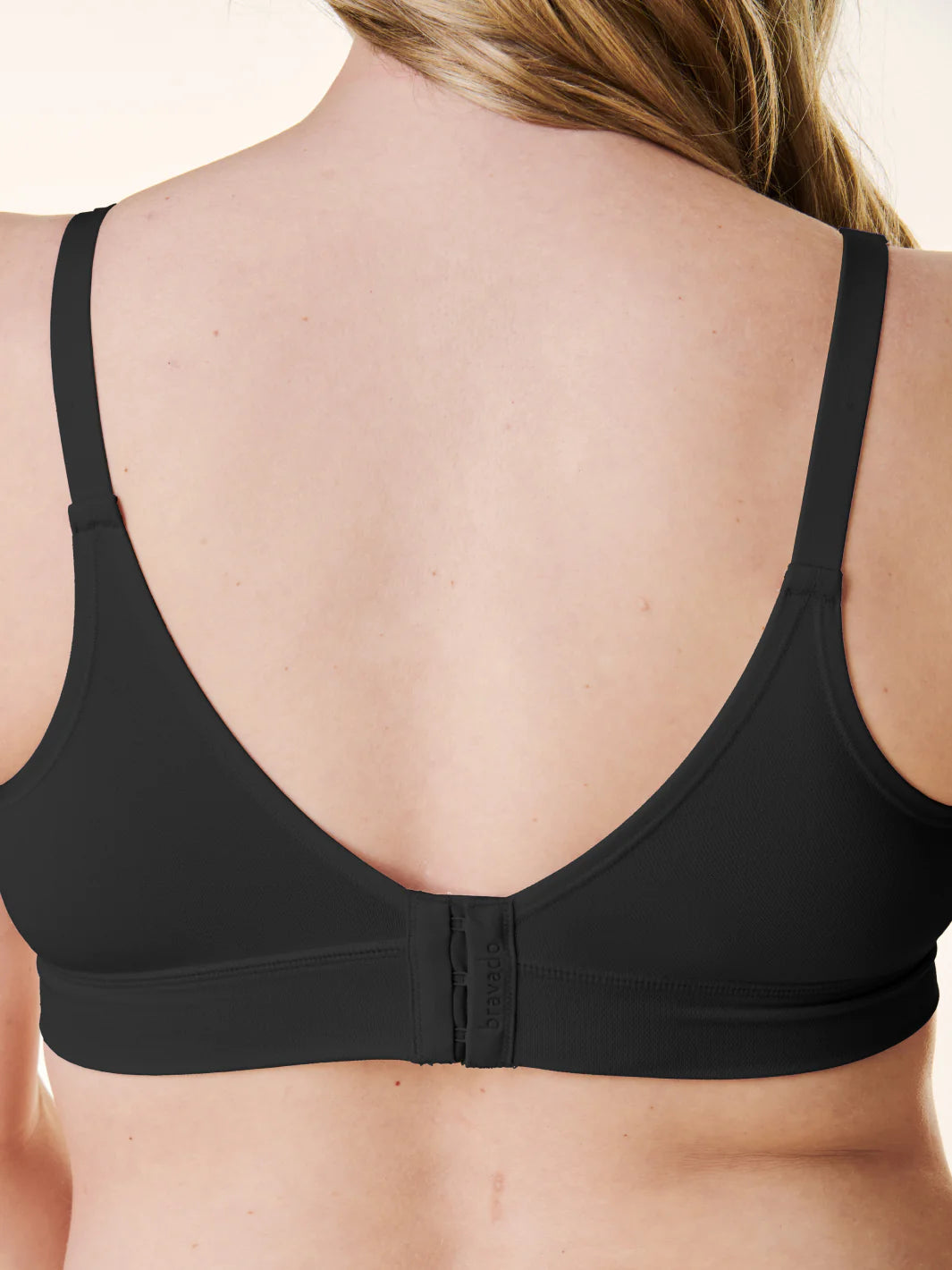 V-neck (X) Wireless Maternity and Nursing Bra 11046BA - Black