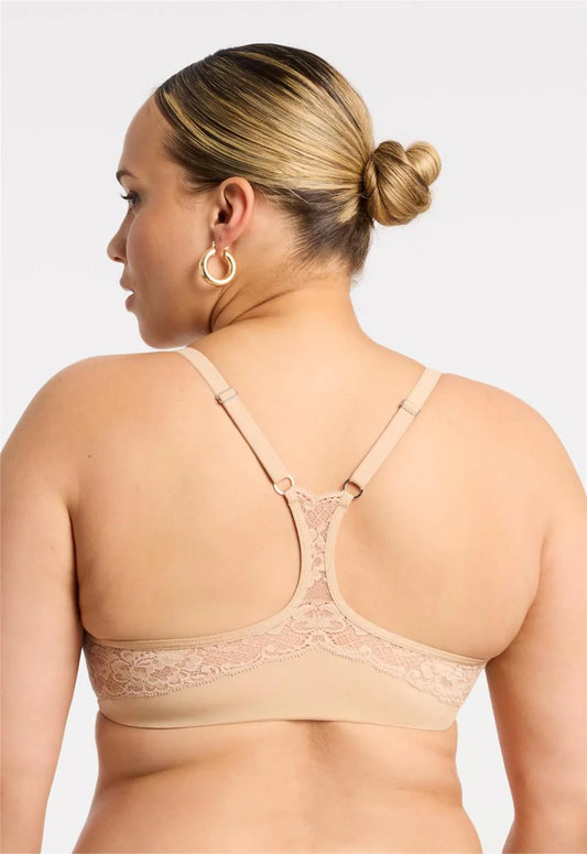 Racerback Front Close Plunge T-shirt Bra 9331 - Sand
