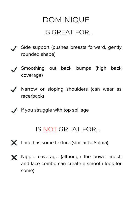 Dominique (X) Full Coverage Bra - Black