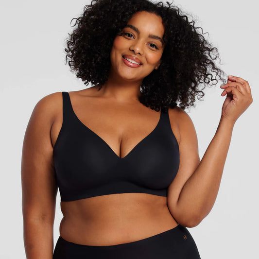 Starlette Wireless Plunge T-shirt Bra - Black