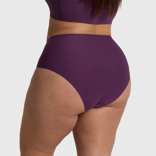 High Waisted Retro Bikini - Plum