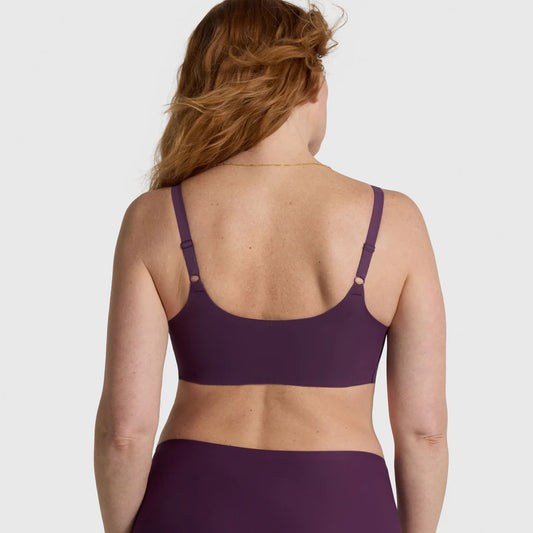 Structured Scoop (SC) Wireless T-shirt Bra - Plum