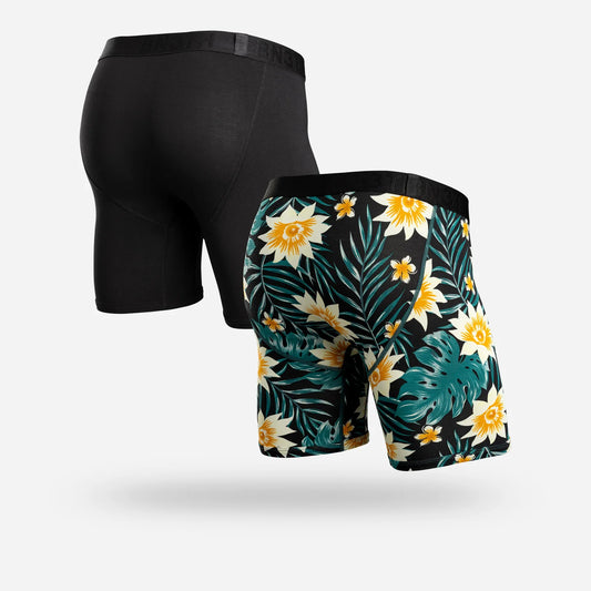 BN3TH Classic 6.5" Boxer Brief 2 Pack - Black/Tropical Floral - Black