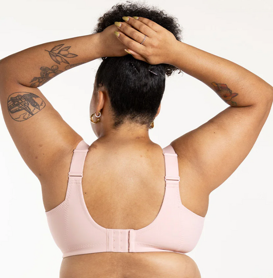 Ginger Wireless Smooth Lace Full Coverage Bra - Powder Pink