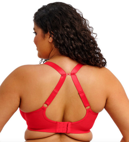 Tiernie (SC) Stretch Lace Plunge Bra EL303334 RED - Red