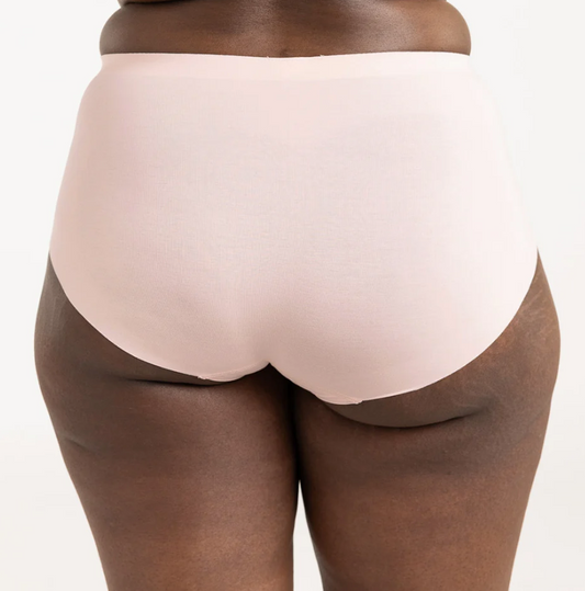 Soft Contour (X) No-Roll Mid-Rise Hipster - Powder Pink