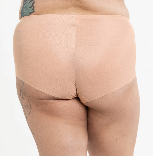 Dominique Mid-Rise Briefs - Milktea beige