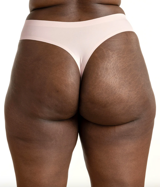Bubble (X) Mid-Rise Thong - Powder Pink