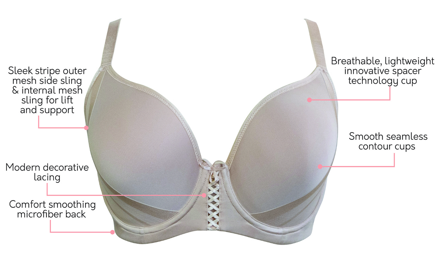 Shea Spacer T-shirt Bra 6061 - Bare