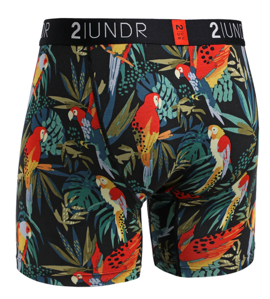 2UNDR 6" Swing Shift Boxer Brief - Parrot