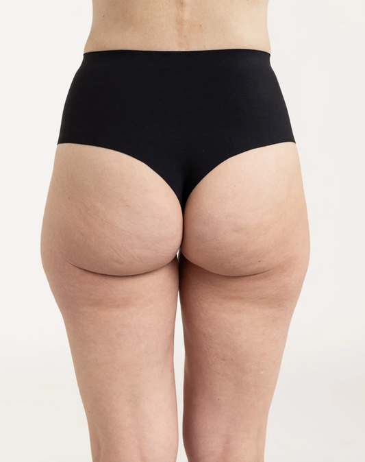 Soft Contour (X) No-Roll High-Rise Thong - Black