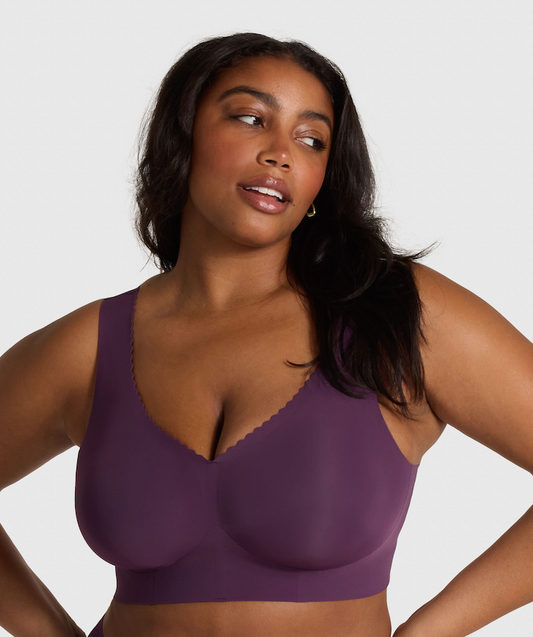 Evelyn (SC) Wireless T-shirt Bra - Plum