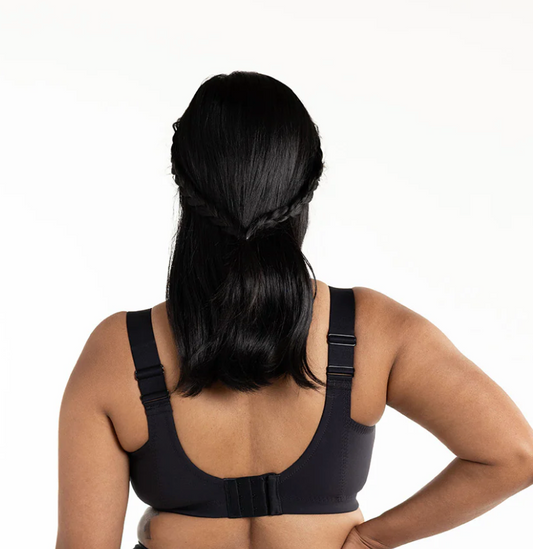 Ginger Wireless Smooth Lace Full Coverage Bra - Black