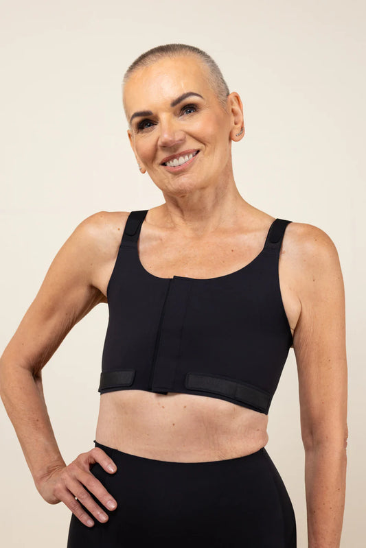 Soft Contour Post-Op Compression Bra - Black