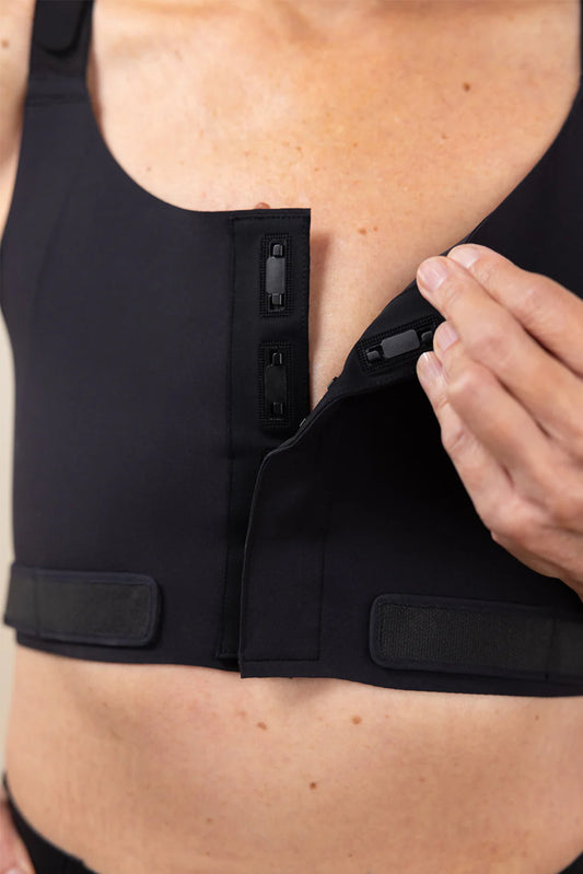 Soft Contour Post-Op Compression Bra - Black