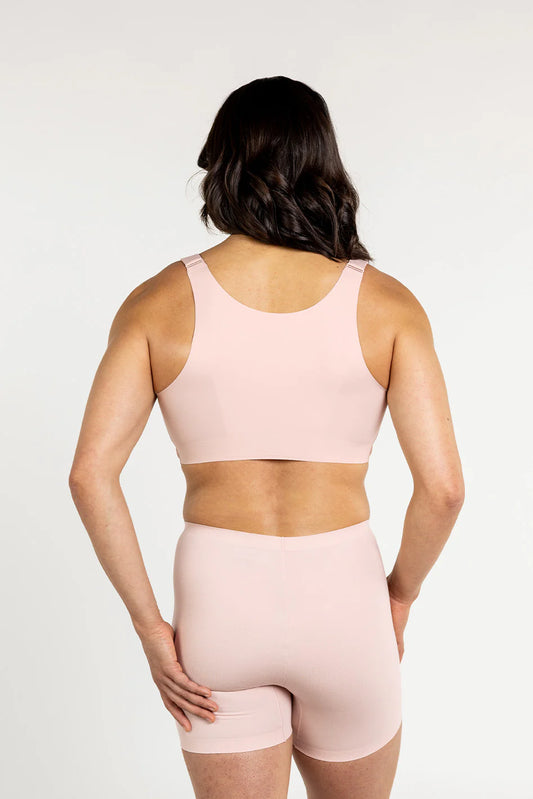 Soft Contour Post-Op Compression Bra - Powder Pink