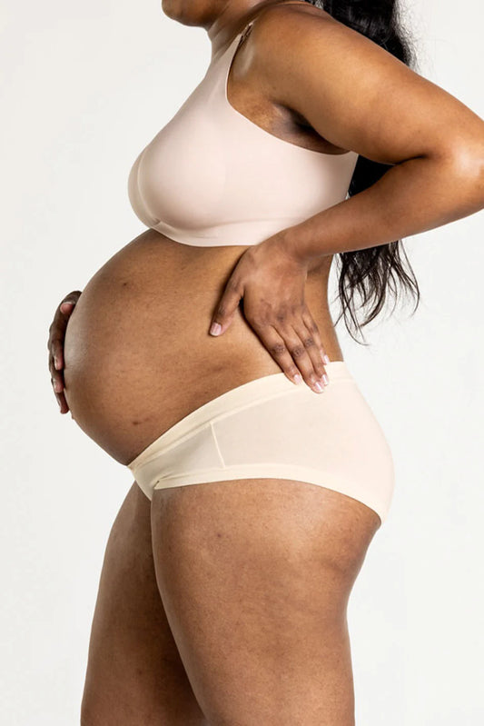 Pima Cotton (X) Maternity Low-Rise Brief - Undyed