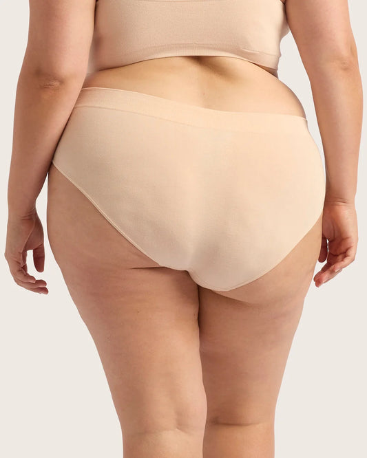Bamboo Seamfree Midi Brief BM - Nude Shell