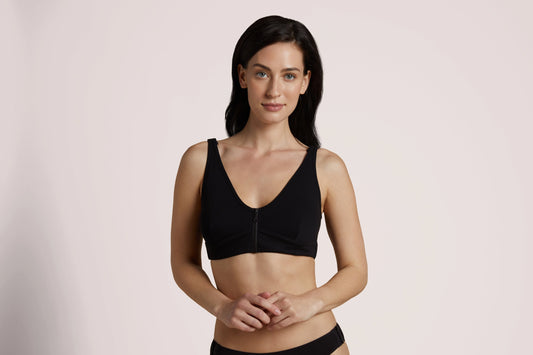 95% Cotton Wireless Front Close Zipper Bra