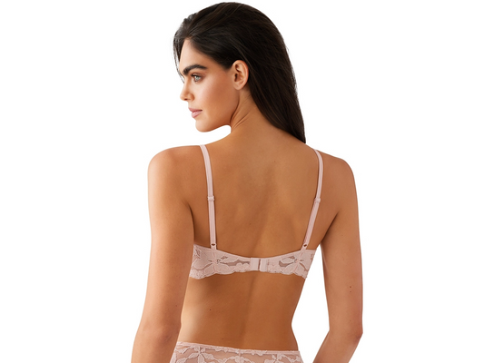 Feeling Famous Wireless Push Up Plunge T-shirt Bra 956209 - Rose Smoke/White