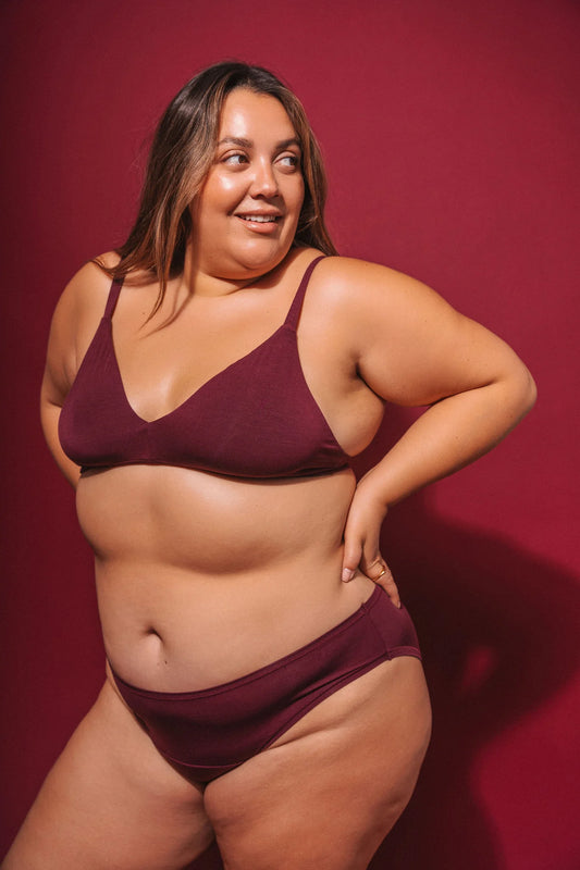 Wireless Triangle (SC) Bralette - Maroon