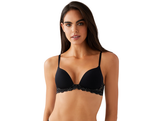Feeling Famous Wireless Push Up Plunge T-shirt Bra 956209 017 - Night/Angel Wing