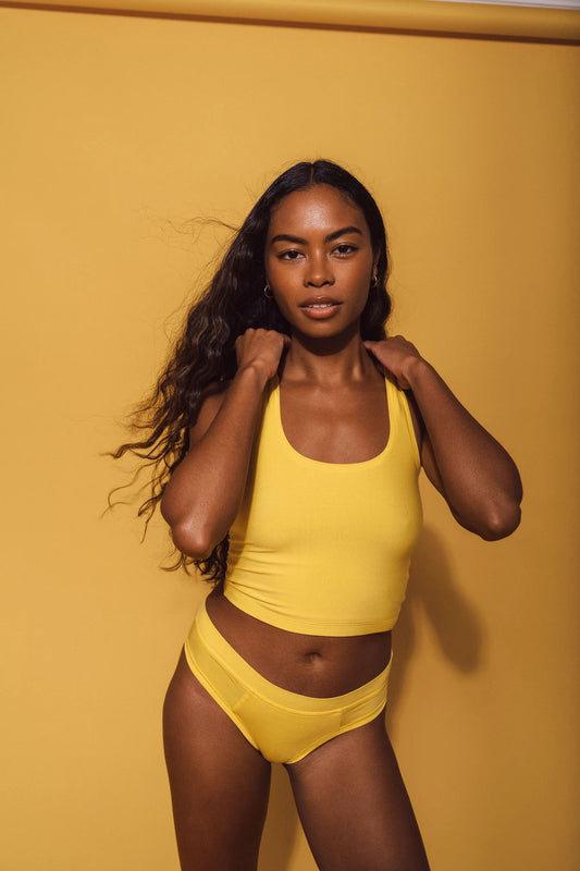 Sporty Crop (SC) Tank - Yellow