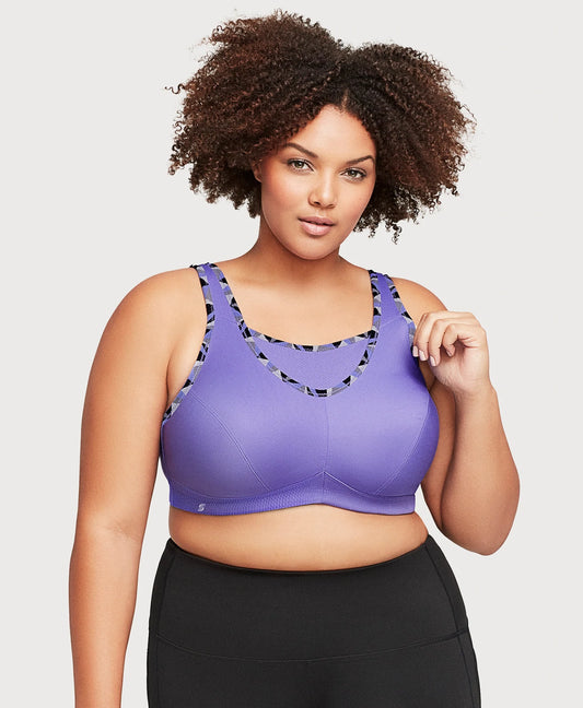 1066 Medium Support Wireless Camisole Sport Bra - Purple