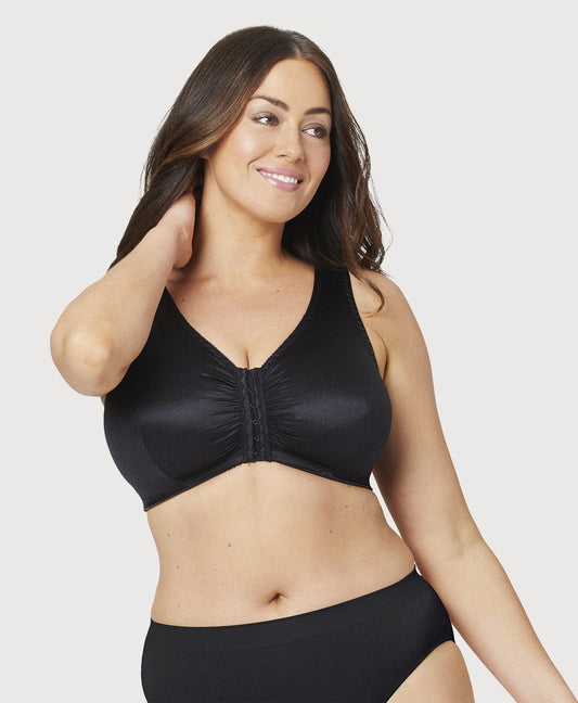 1803 (X) Front Close Wireless Comfort Bra - Black