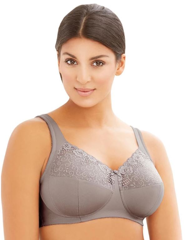 Comfort Lift Rose Lace Wireless Support Bra 1104 - Taupe – Purple