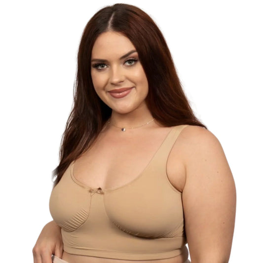 6459 Plus Wireless Cotton Bralette EL6459 014 - Beige