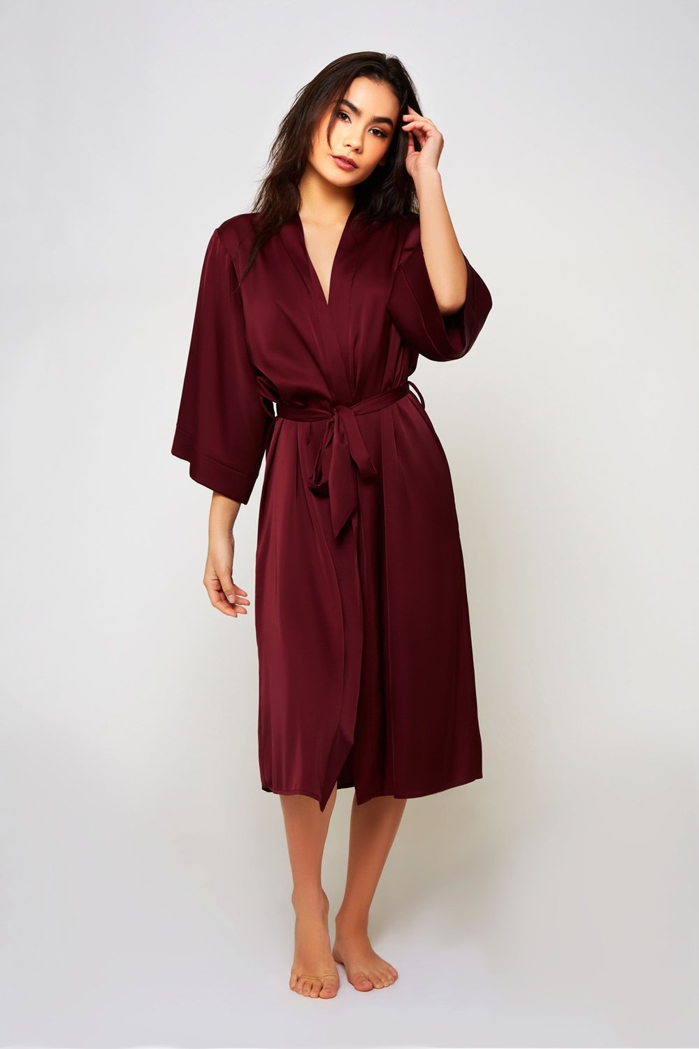Tania Long Robe 78130 - Burgundy