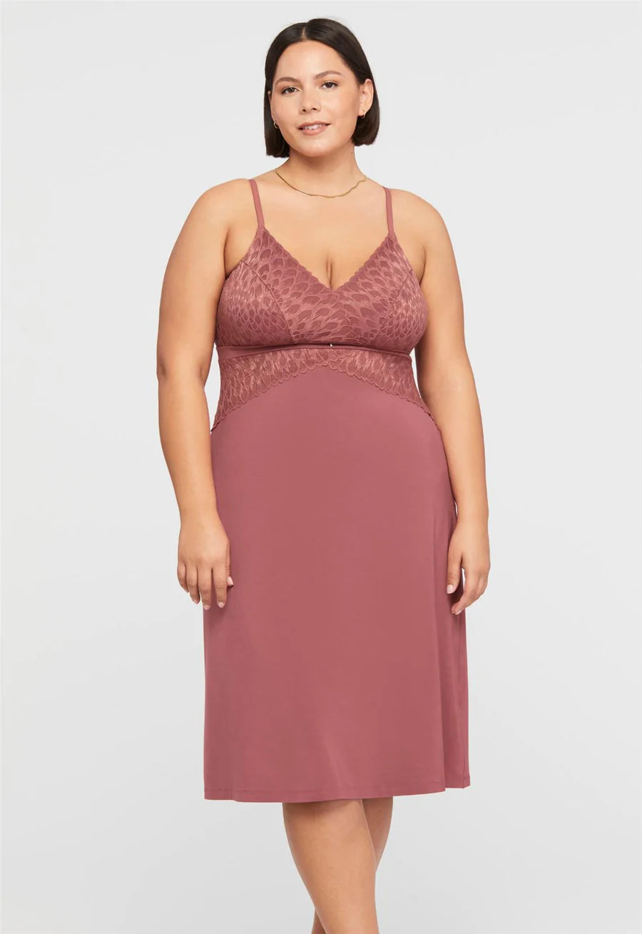 Modal Bust Support 43" Chemise 9398 - Mesa Rose