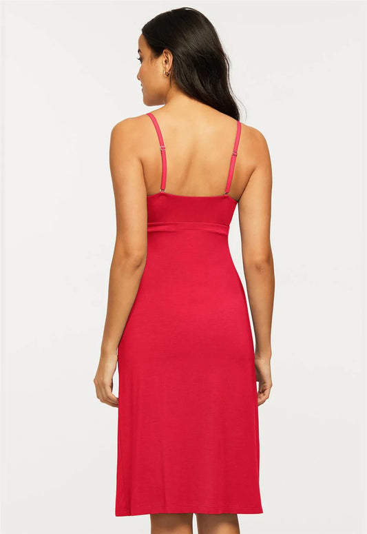 Modal (SC) Bust Support 43" Chemise 9398 - Sunkissed Red