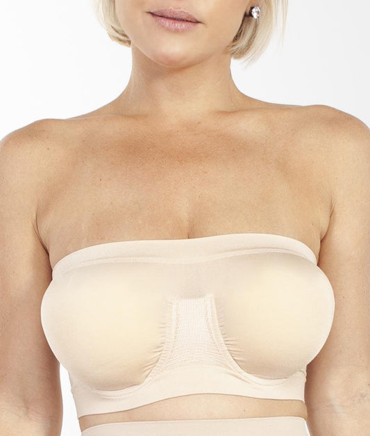 Ahh Angel Seamless Underwire Bandeau Bra 9685 - Light Nude