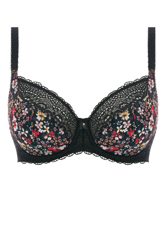 Boho (X) Vibes Plunge Bra AA400702 - Black Floral