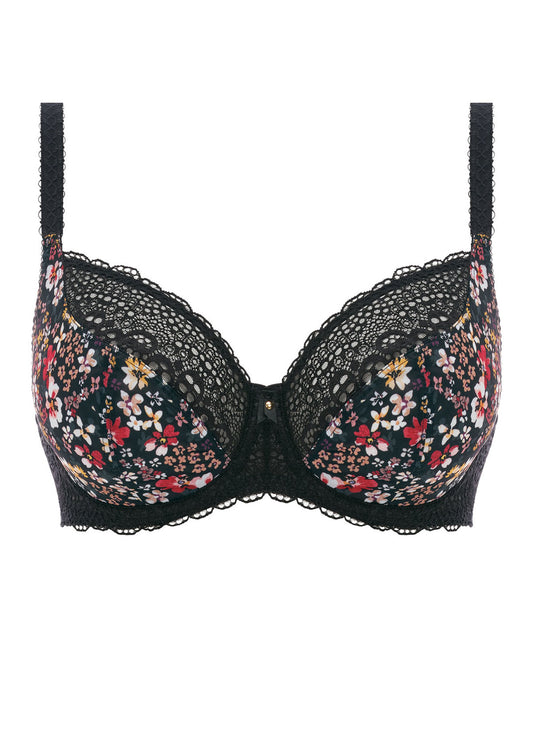 Boho (X) Vibes Balcony Bra AA400706 - Black Floral