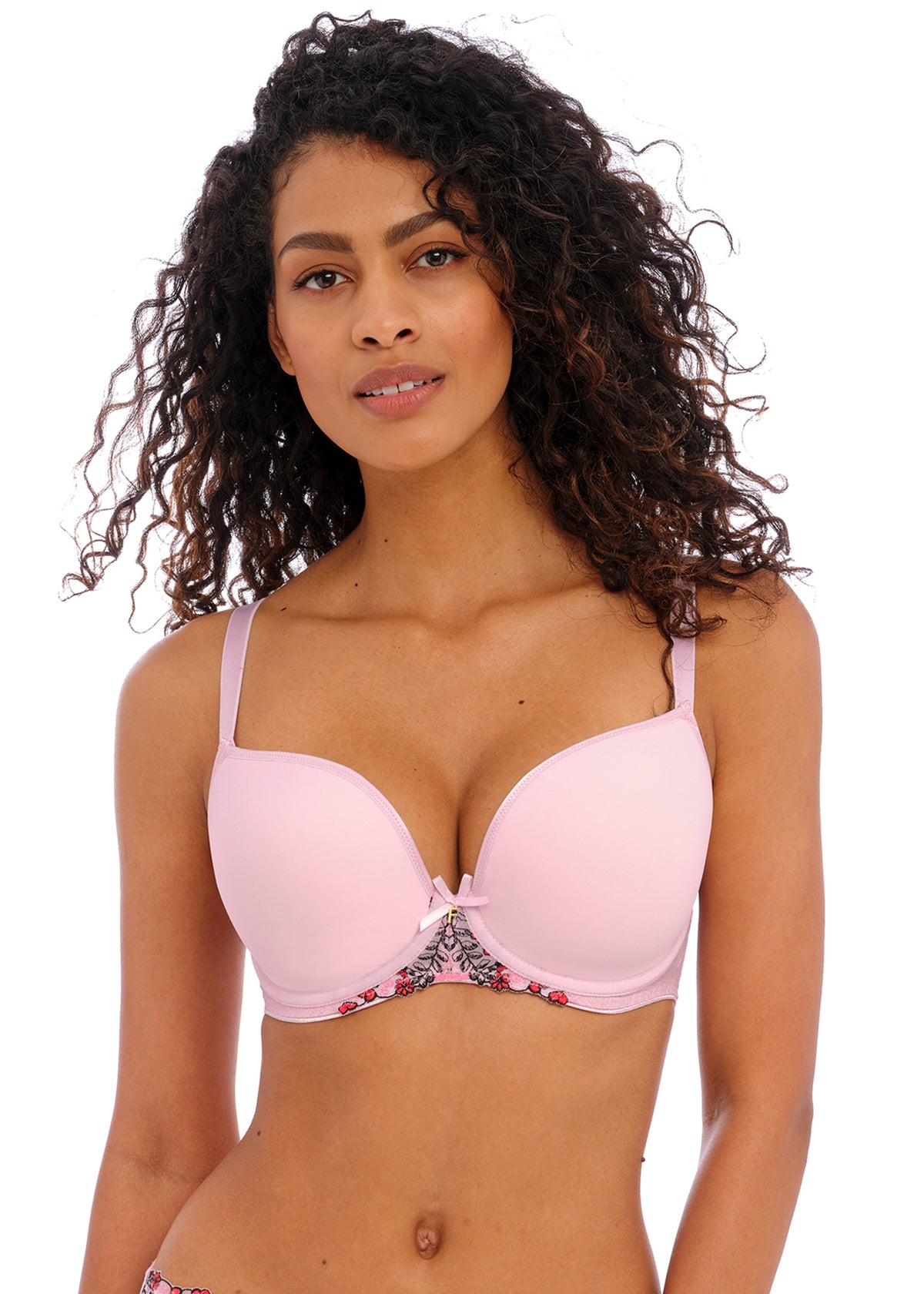 Expression Underwire Demi Plunge Moulded Bra AA5490 - Pacific Blue