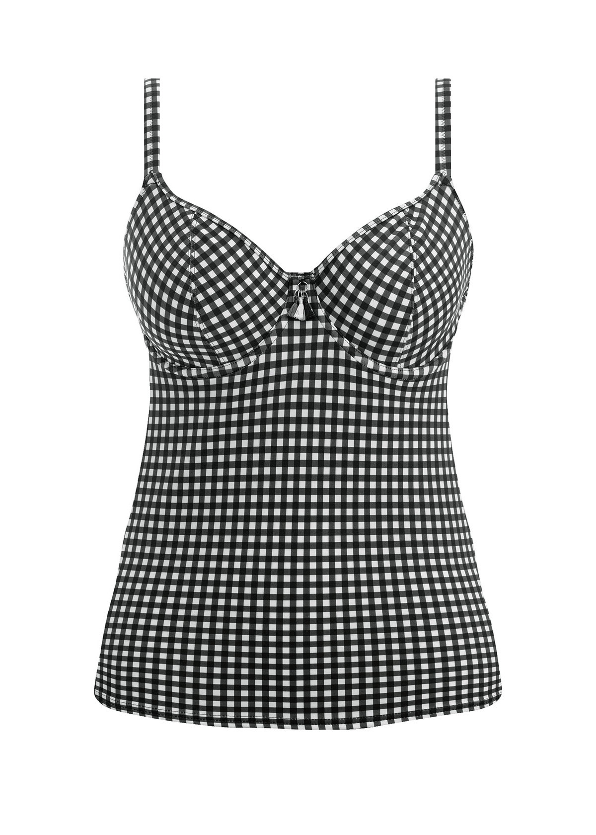 Check In Underwire Plunge Tankini Top AS201956 MOM - Monochrome