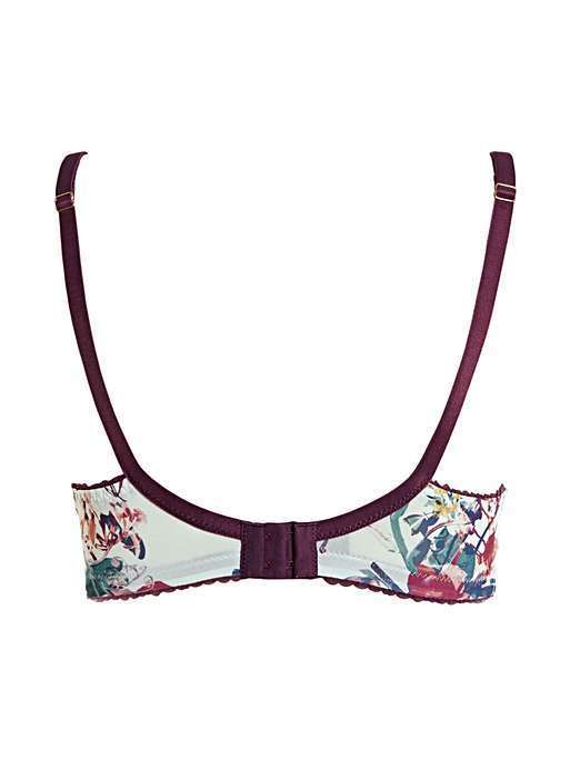 Florence Wireless Nursing Soft Cup Bra - Cream/Aubergine