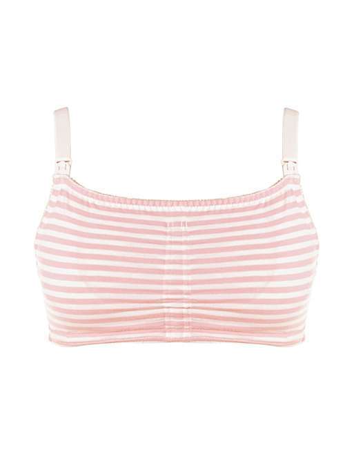 Blossom Wireless Nursing Bra - Pink/White
