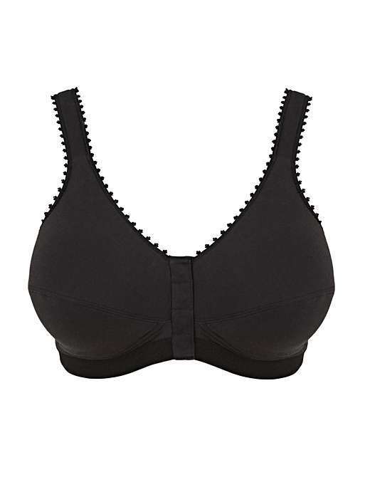 Comfi-Bra Front Close Leisure or Sleep Bra 1010 - Black