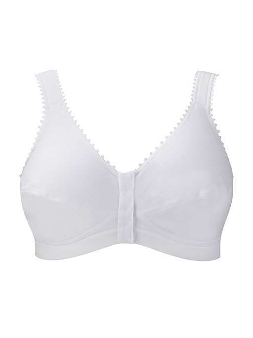 Comfi-Bra Front Closing Leisure or Sleep Bra 1010 - White