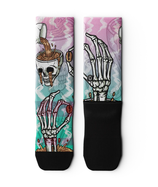 Unisex Performance Crew Socks - Caffeinated