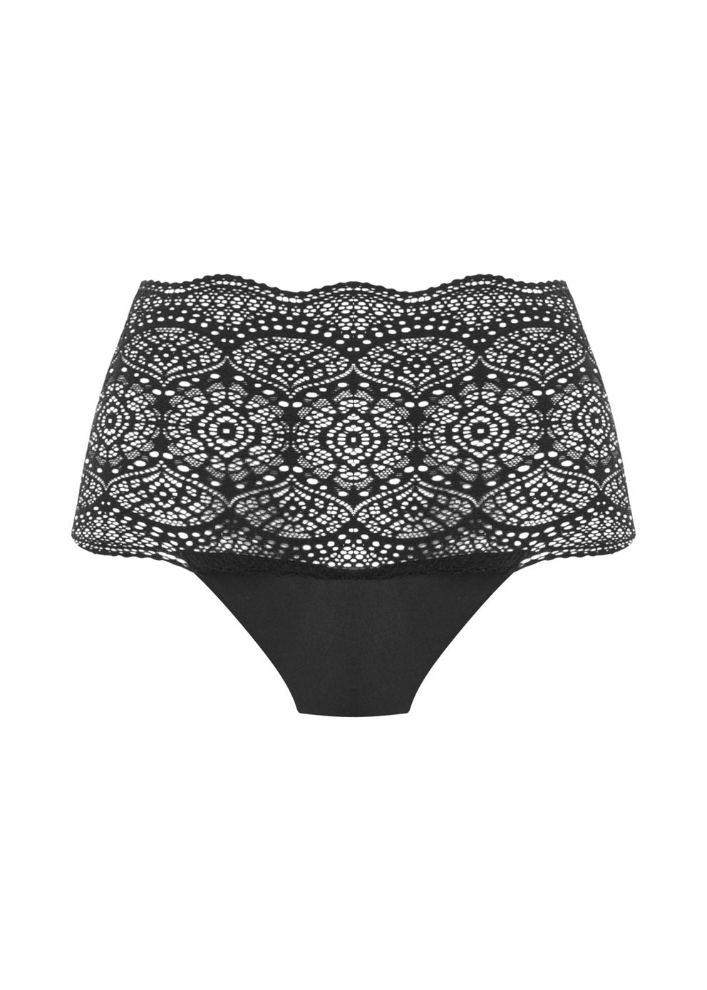 Lace Ease Invisible Stretch Full Brief FL2330 BLK - Black