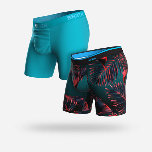 BN3TH Classic 6.5" Boxer Brief 2 Pack - Spray/Radical Tropics Teal